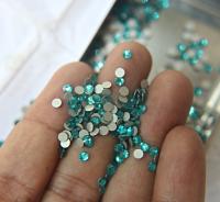 10/12SS Swarovski Flatbacks in Blue Zircon Chaton Roses 2088 (2.9mm) Made in Austria 144/720/1440 Pieces Nail art decoration