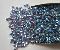 4mm Dark Mocca 2X Aurore Boreale Swarovski Bicone Cuts beads AB 36/72/144/432/720 Pieces embellishment couture, embroidery materials