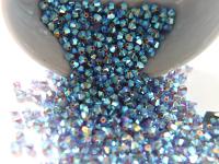 4mm Dark Mocca 2X Aurore Boreale Swarovski Bicone Cuts beads AB 36/72/144/432/720 Pieces embellishment couture, embroidery materials