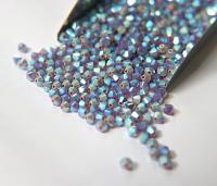 4mm Dark Cyclamen Opal 2X Aurore Boreale Swarovski Bicone Cuts beads AB 36/72/144/432/720 Pieces embellishment couture