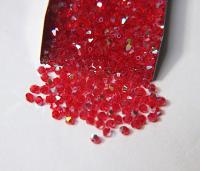 Swarovski (4mm) Light Siam AB Bicones rainbow beads 36/72/144/432/720 Pieces, PREMIUM rainbow beads, jewelry making, couture embellishments