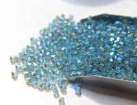 Swarovski (4mm) Erinite AB 2X FC Bicones Rainbow Beads 36/72/144/432/720 Pieces rainbow beads, jewelry making, couture embellishments