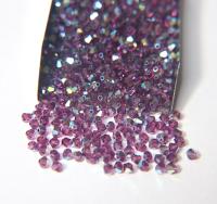 Swarovski 4mm Amethyst AB Bicones 36/72/144/432/720 Pieces PREMIUM rainbow beads jewelry making couture embellishments, embroidery materials