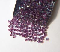 Swarovski 4mm Amethyst AB Bicones 36/72/144/432/720 Pieces PREMIUM rainbow beads jewelry making couture embellishments, embroidery materials