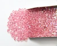 3mm Light Rose Swarovski Bicone beads 36/72/144/432/720 Pieces jewelry making, crystal beads, embroidery materials, wedding decorations