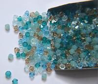 4mm Miami Beach Designer Mixes Swarovski Bicone beads 36/72/144/432/720 Pieces loose beads mix beads, embroidery materials, vintage find