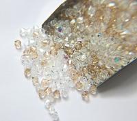 3/4 mm Bridal Shine Designer Mixes Swarovski Bicone beads 36/72/144/432/720 Pieces loose beads rare mix beads, embroidery materials, decor