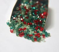 3/4mm Christmas Eve Designer Mixes Swarovski Bicone beads 36/72/144/432/720 Pieces loose beads, mix beads, embroidery materials, craft bead