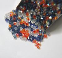 4mm Blue Tangerine Designer Mixes Swarovski Bicone beads 36/72/144/432/720 Pieces loose beads, mix beads, embroidery materials, craft