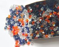 4mm Blue Tangerine Designer Mixes Swarovski Bicone beads 36/72/144/432/720 Pieces loose beads, mix beads, embroidery materials, craft