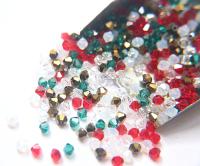 3/4 mm Candy Cane Mixes Swarovski Bicone beads 36/72/144/432/720 Pieces loose beads, mix beads, embroidery materials, craft supplies, RARE