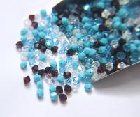 4mm Turquoise Sunset Designer Mixes Swarovski Bicone beads 36/72/144/432/720 Pieces loose beads, mix beads, embroidery materials, craft