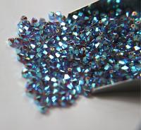 4mm Dark Mocca 2X Aurore Boreale Swarovski Bicone Cuts beads AB 36/72/144/432/720 Pieces embellishment couture, embroidery materials