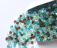 4mm Mediterranean Designer Mixes Swarovski Bicone beads 36/72/144/432/720 Pieces loose beads, mix beads, embroidery materials, craft supply
