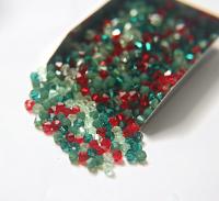 3/4mm Christmas Eve Designer Mixes Swarovski Bicone beads 36/72/144/432/720 Pieces loose beads, mix beads, embroidery materials, craft bead