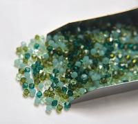 4mm Green Tea Designer Mixes Swarovski Bicone beads 36/72/144/432/720 Pieces loose beads, mix beads, embroidery materials, craft supplies