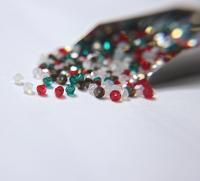 3/4 mm Candy Cane Mixes Swarovski Bicone beads 36/72/144/432/720 Pieces loose beads, mix beads, embroidery materials, craft supplies, RARE