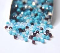 4mm Turquoise Sunset Designer Mixes Swarovski Bicone beads 36/72/144/432/720 Pieces loose beads, mix beads, embroidery materials, craft