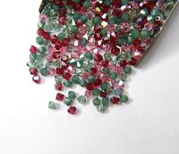 4mm Rosy Green Designer Mixes Swarovski Bicone beads 36/72/144/432/720 Pieces loose beads, mix beads, embroidery materials, craft supplies