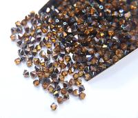 4mm Topaz Metallic Blue Swarovski Bicone Cuts Beads 36/72/144/432/720 Pieces jewelry making, loose beads