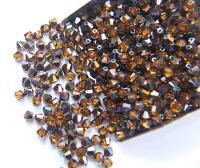 4mm Topaz Metallic Blue Swarovski Bicone Cuts Beads 36/72/144/432/720 Pieces jewelry making, loose beads