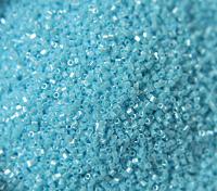 15/0 Miyuki Hex Cuts in color Opaque Turquoise Blue Luster Japanese Beads 10/20/50/100 Grams embroidery materials, beading supplies