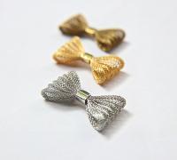 Bow Plated Handmade 48mm x 25mm / 63mm x 36mm Haute Couture Embroidery, decoration, jewelry findings, embroidery materials, craft supplies