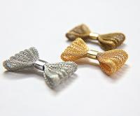 Bow Plated Handmade 48mm x 25mm / 63mm x 36mm Haute Couture Embroidery, decoration, jewelry findings, embroidery materials, craft supplies