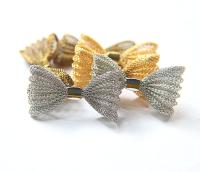 Bow Plated Handmade 48mm x 25mm / 63mm x 36mm Haute Couture Embroidery, decoration, jewelry findings, embroidery materials, craft supplies