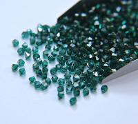 4mm Emerald Satin Swarovski Bicone Cuts Beads 36/72/144/432/720 Pieces jewelry making, loose beads