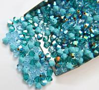 5mm Breeze Blue Designer Mixes Swarovski Bicone beads 12/36/72/144/432/720 Pieces jewelry making, embroidery materials, mix beads, craft