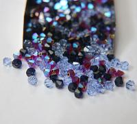 5mm Blue Lily Designer Mixes Swarovski Bicone beads 12/36/72/144/432/720 Pieces jewelry making embroidery materials, mix beads, craft supply