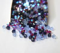 5mm Blue Lily Designer Mixes Swarovski Bicone beads 12/36/72/144/432/720 Pieces jewelry making embroidery materials, mix beads, craft supply