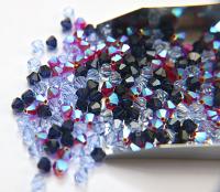 5mm Blue Lily Designer Mixes Swarovski Bicone beads 12/36/72/144/432/720 Pieces jewelry making embroidery materials, mix beads, craft supply