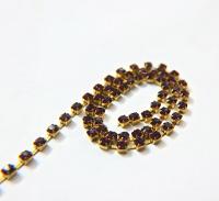18ss Swarovski Rhinestone Chain in Amethyst (4.2mm) 0.5/1/2/5 Meters Bridal Supplies, Jewelry Making, vintage findings, embroidery materials