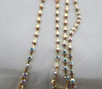12SS Swarovski Rhinestone Chain in Crystal AB 3mm 0.5/1/2/5 Meters Wedding Bridal Supplies|Jewelry Making|Decoration, strass chains, rare