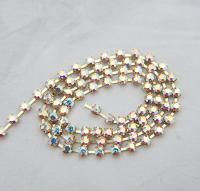 12SS Swarovski Rhinestone Chain in Crystal AB 3mm 0.5/1/2/5 Meters Wedding Bridal Supplies|Jewelry Making|Decoration, strass chains, rare