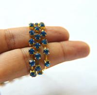 18ss Swarovski Rhinestone Chain in Capri Blue (4.2mm) 0.5/1/2/5 Meters Bridal Supplies, Jewelry, vintage findings, embroidery materials