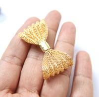 Bow Plated Handmade 48mm x 25mm / 63mm x 36mm Haute Couture Embroidery, decoration, jewelry findings, embroidery materials, craft supplies
