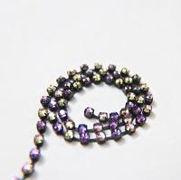 16ss Swarovski 2088 Chain in Flat Back Purple Mix (4mm) 0.5/1/2/5 Meters Vintage Black Settings Bridal Supplies, strass chains, embroidery