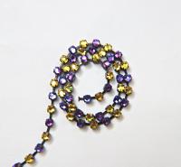 16ss Swarovski 2088 Chain in Flat Back Purple Mix (4mm) 0.5/1/2/5 Meters Vintage Black Settings Bridal Supplies, strass chains, embroidery
