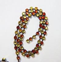 16ss Swarovski 2088 Chain in Flat Back Fire Mix (4mm) 0.5/1/2/5 Meters Vintage Black Settings Bridal Supplies, strass chains, embroidery