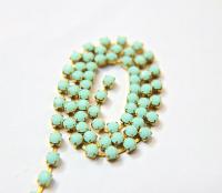 18ss Swarovski Rhinestone Chain in Mint Alabaster (4.2mm) 0.5/1/2/5 Meters Bridal Supplies, Jewelry, vintage findings, embroidery materials