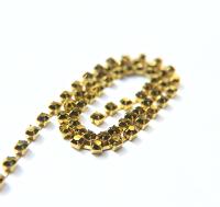 18ss Swarovski Rhinestone Chain in Crystal Dorado (4.2mm) 0.5/1/2/5 Meters Bridal Supplies, Jewelry, vintage findings, embroidery materials