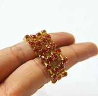 18ss Swarovski Rhinestone Chain in Crystal Red Magma 0.5/1/2/5 Meters Bridal Supplies, Jewelry, vintage findings, embroidery materials