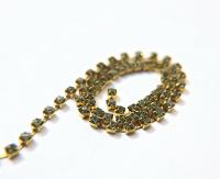 18ss Swarovski Rhinestone Chain in Black Diamond (215) 0.5/1/2/5 Meters Bridal Supplies, Jewelry, vintage findings, embroidery materials