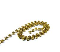18ss Swarovski Rhinestone Chain in Lime (4.2mm) 0.5/1/2/5 Meters Bridal Supplies, Jewelry, vintage findings, embroidery materials
