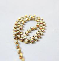 16 SS Rhinestone Chain Swarovski in White Alabaster & Crystal AB 4mm 0.5/1/2/5/15 Meters vintage findings, strass chains, premium findings