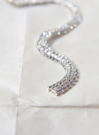 Swarovski Serpentine chain Rhinestone dome lace in Silver Plating 8mm thick for embellishments/Jewellery/couture jacket shoes embellishment