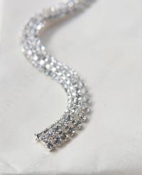 Swarovski Serpentine chain Rhinestone dome lace in Silver Plating 8mm thick for embellishments/Jewellery/couture jacket shoes embellishment